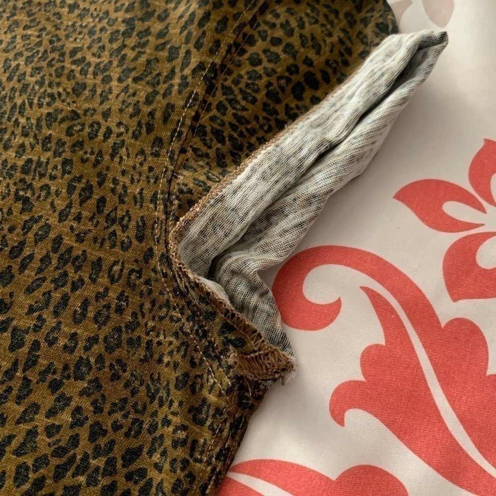 we The Free Printed Clare Tee Brown Leopard Small Free People - Picture 12 of 13